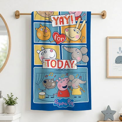 Sassoon Peppa Pig 100% Cotton Printed Kids Bath Towel (60 cm x 120 cm)