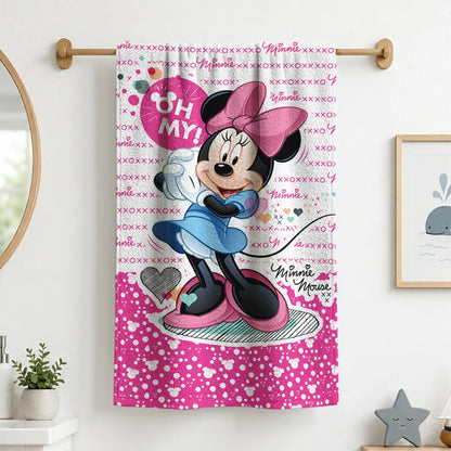 Sassoon Disney Minnie Mouse 100% Cotton Printed Kids Bath Towel (60 cm x 120 cm)