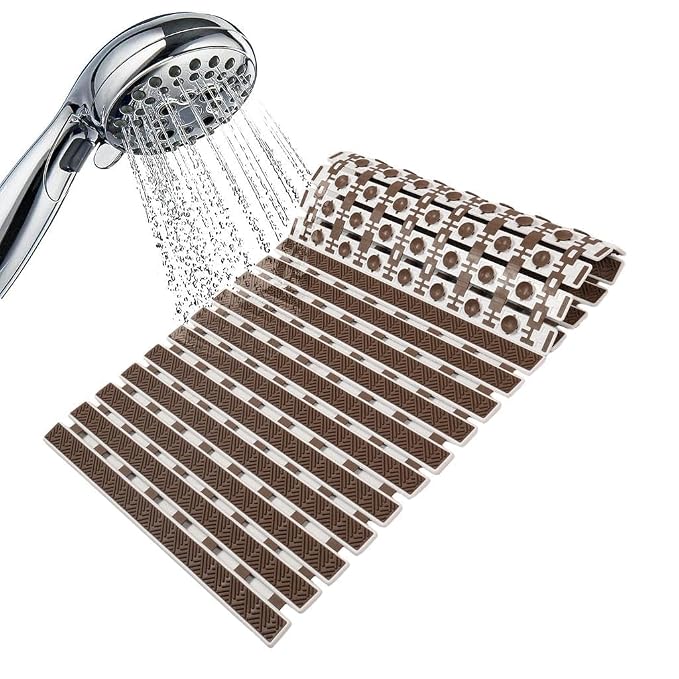 Obsessions Premium Anti-Slip Bath Mat with Suction Cups TPE Eco-Friendly
