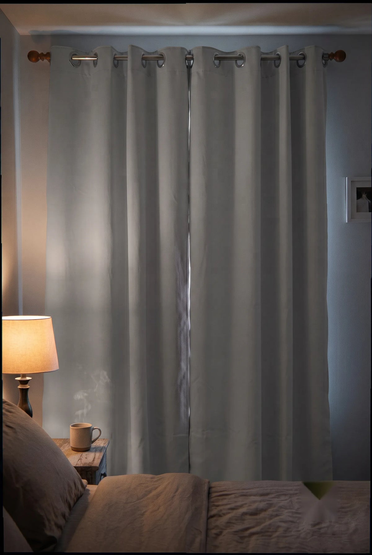 Atoz Home Decor Light Grey 80% Blackout Curtain | 4x7 Feet