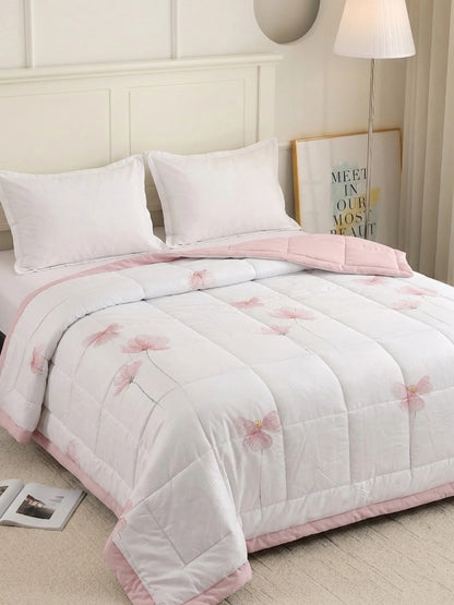 AC Comforter Floral Design Double Bed (220X240 CM) | Pink