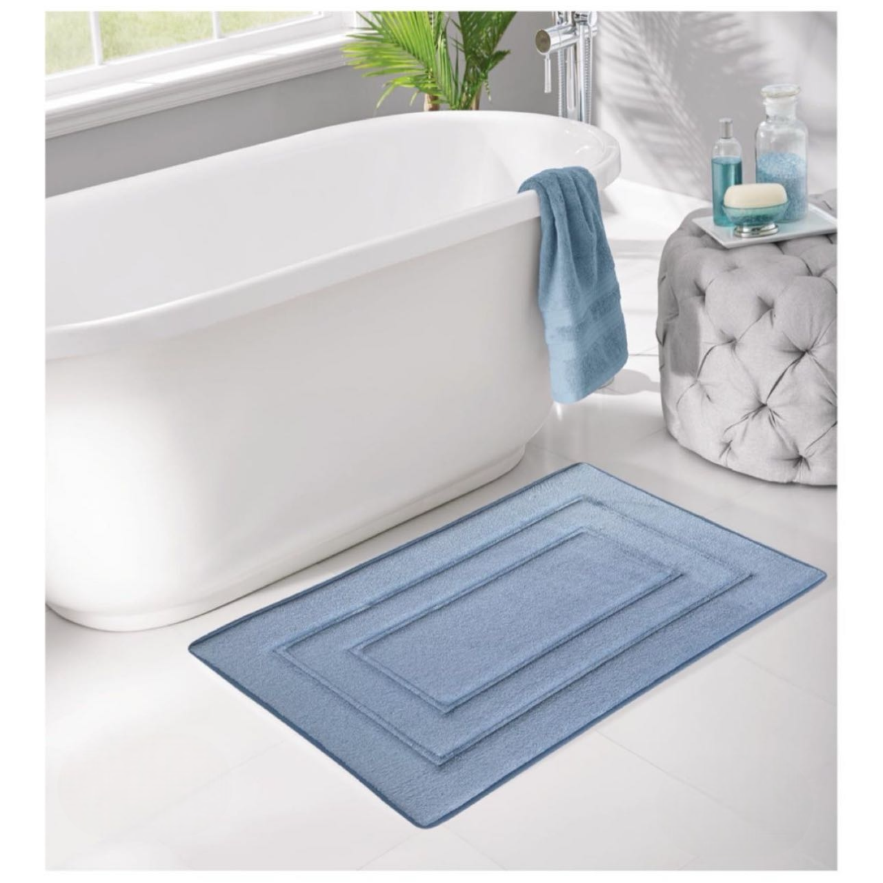 Plush Memory Foam Bath Mat – Non Slip, Absorbent
