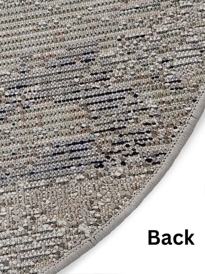 Premium Galaxy Collection Circular Rug – Grey Blue, 100x100 cm, Anti-Skid