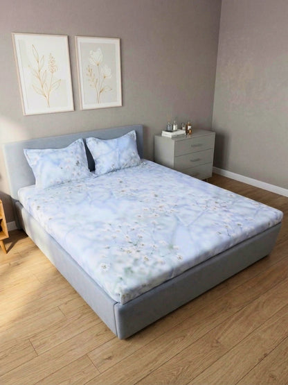 Rosette Floral Bedsheet Set — King Size, 100% Cotton (400 TC)