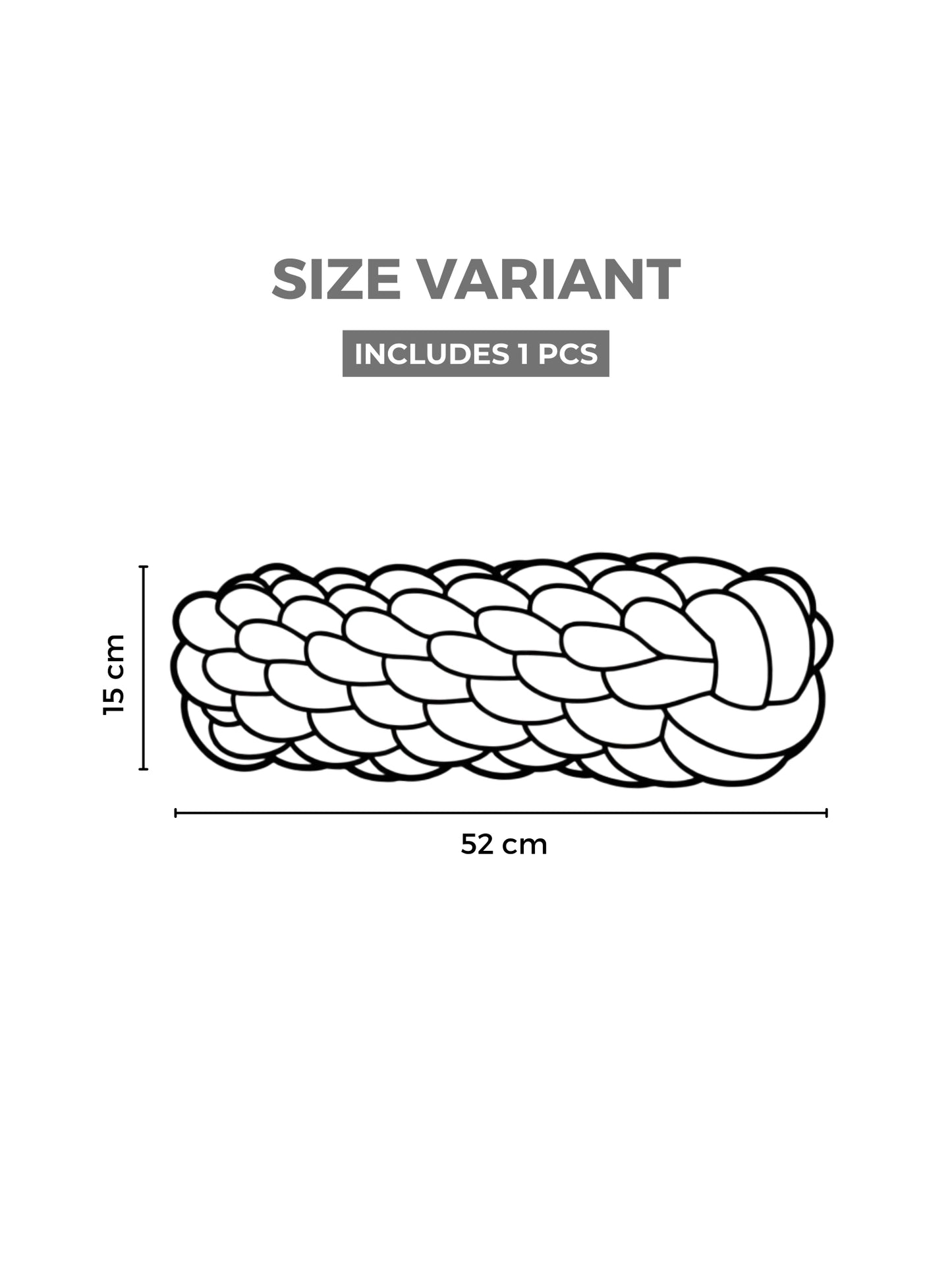 Knotted Bolster Cushion Pillow – Soft Decorative Support for Sofa & Bed
