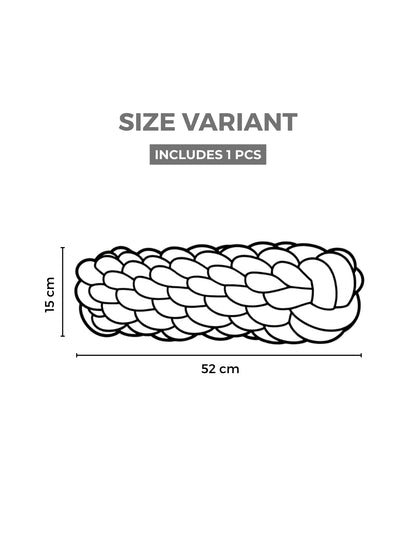 Knotted Bolster Cushion Pillow – Soft Decorative Support for Sofa & Bed