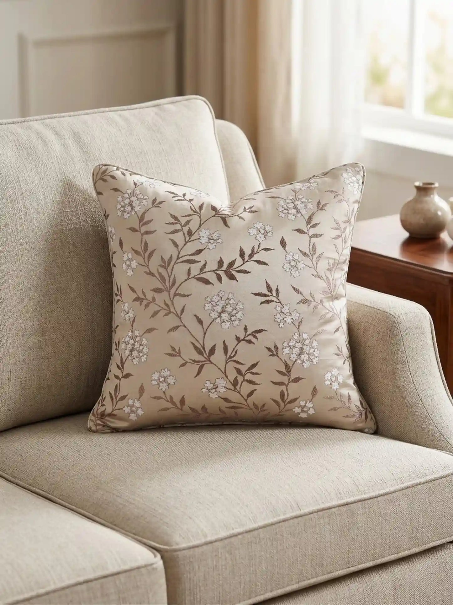 Floral Design Cushion Covers Soft Polyester (Set of 5)