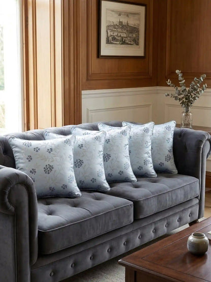 Floral Design Cushion Covers Soft Polyester (Set of 5)