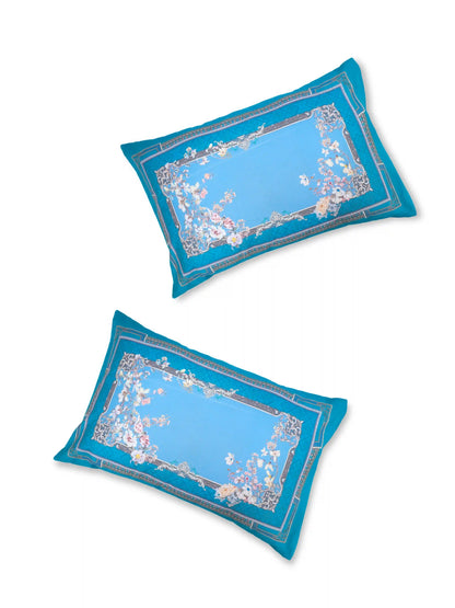 Bella Cotton Digital Motifs Queen Size Bedsheet Set (300 TC)