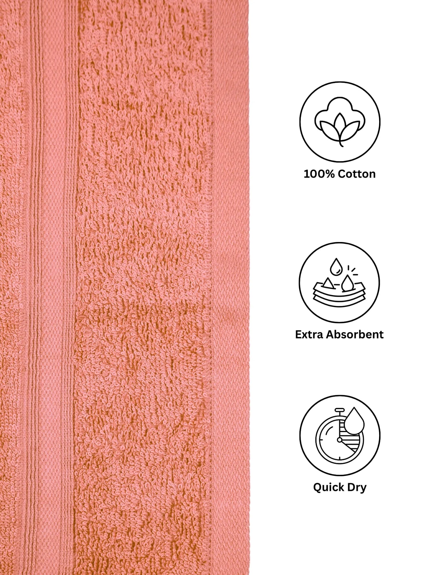 AtoZ Home Decor Home Essential 100% Cotton Hand Towels Pack of 2 (40x60 CM)