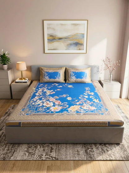 Bella Cotton Digital Motifs Queen Size Bedsheet Set (300 TC)