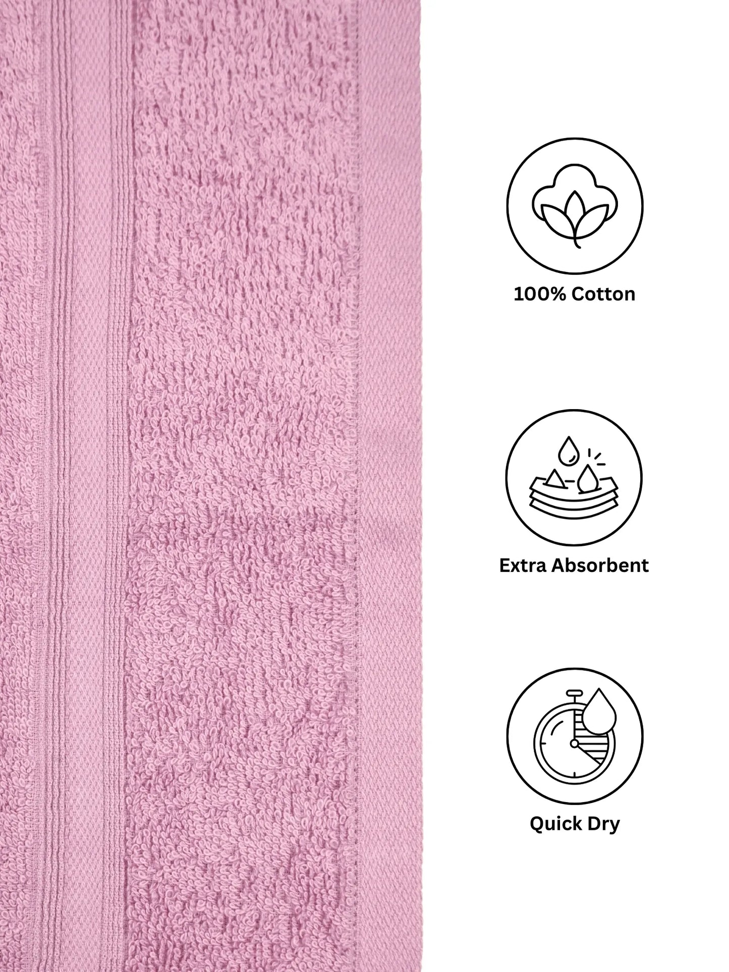 AtoZ Home Decor Home Essential 100% Cotton Hand Towels Pack of 2 (40x60 CM)