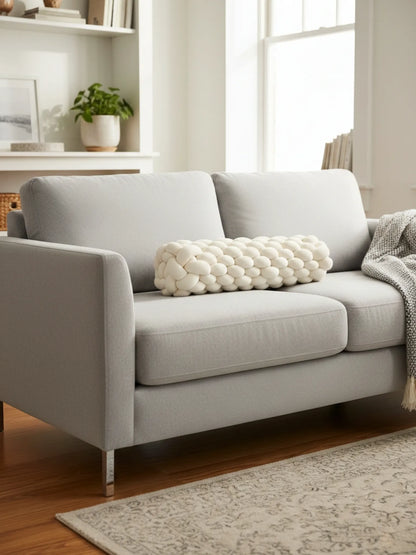 Knotted Bolster Cushion Pillow – Soft Decorative Support for Sofa & Bed