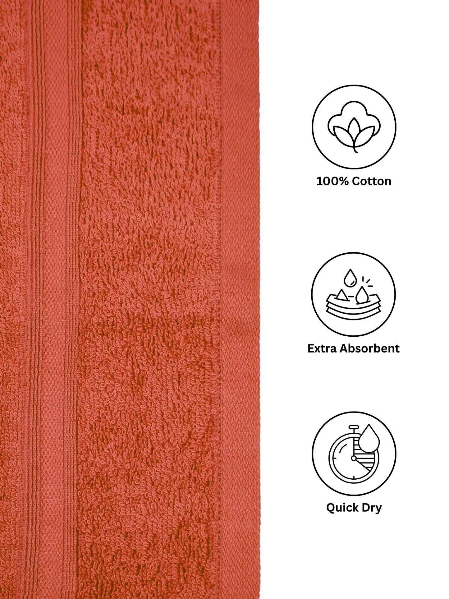 AtoZ Home Decor Home Essential 100% Cotton Hand Towels Pack of 2 (40x60 CM)