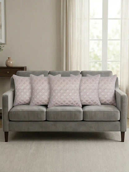 Printed Cushion Covers with Concealed Zipper (Set of 5)
