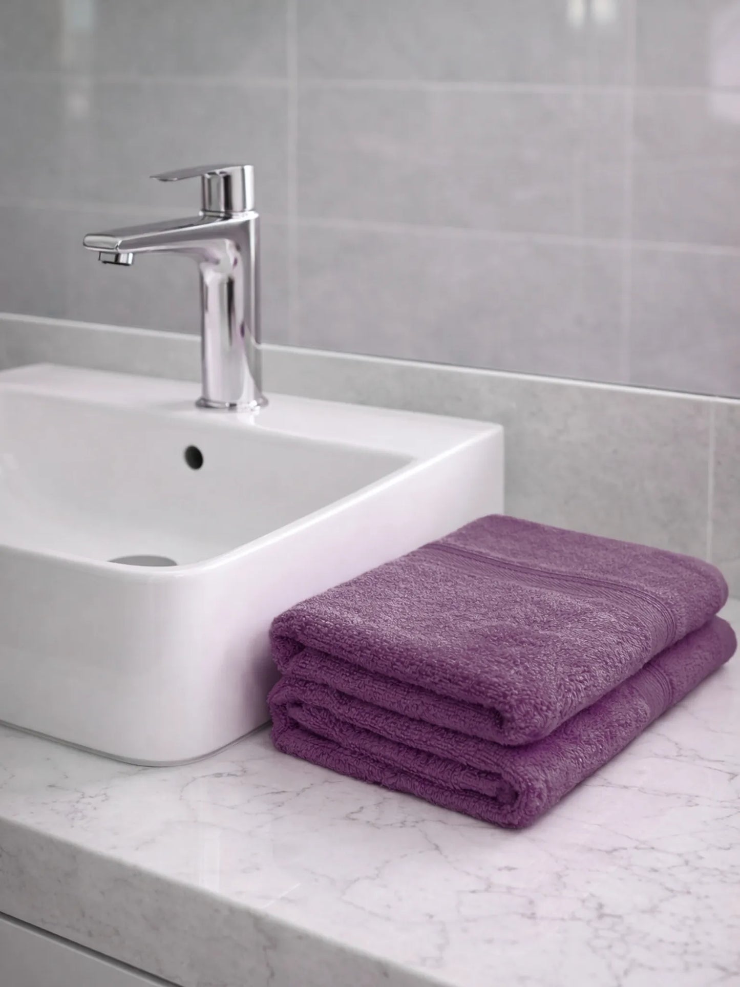 AtoZ Home Decor Home Essential 100% Cotton Hand Towels Pack of 2 (40x60 CM)