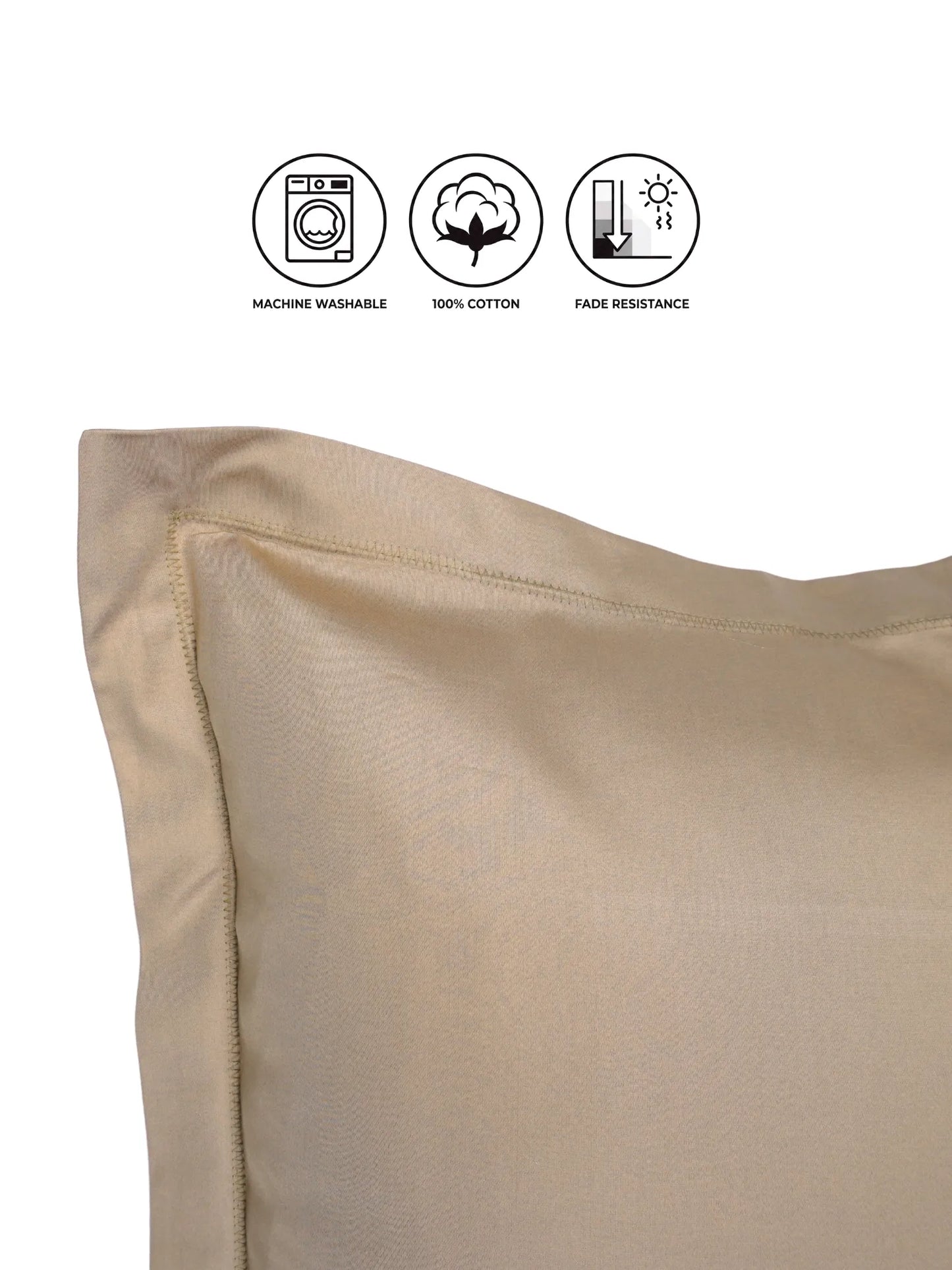 AtoZ Home Decor 100% Cotton Pillow Cover Flange Border (68 x 45 cm)