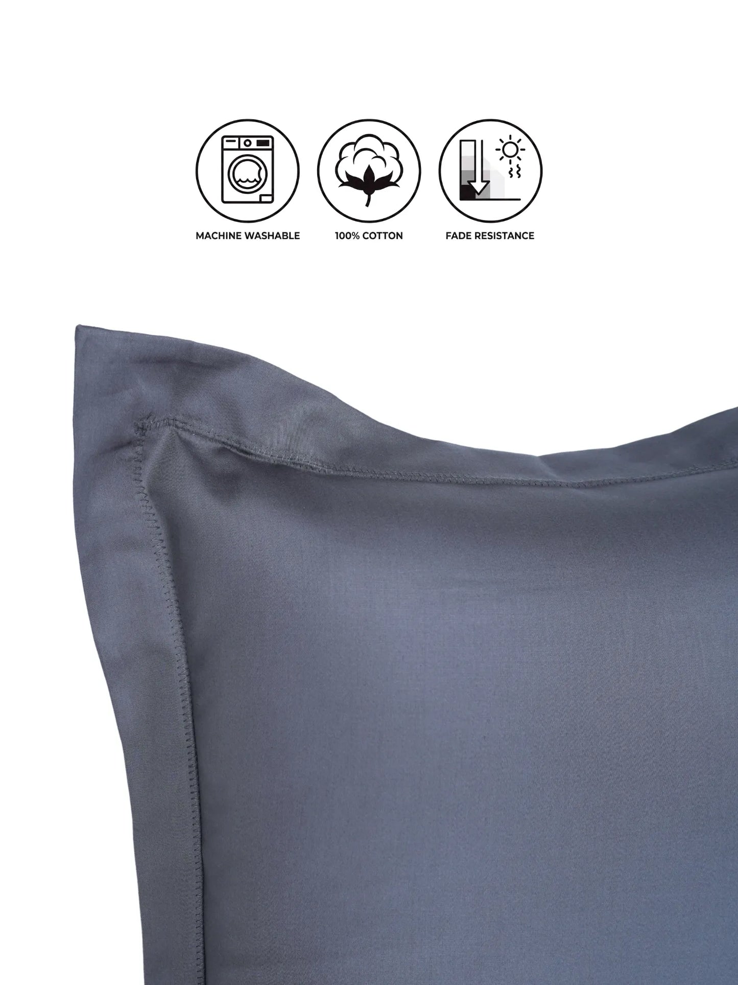 AtoZ Home Decor 100% Cotton Pillow Cover Flange Border (68 x 45 cm)