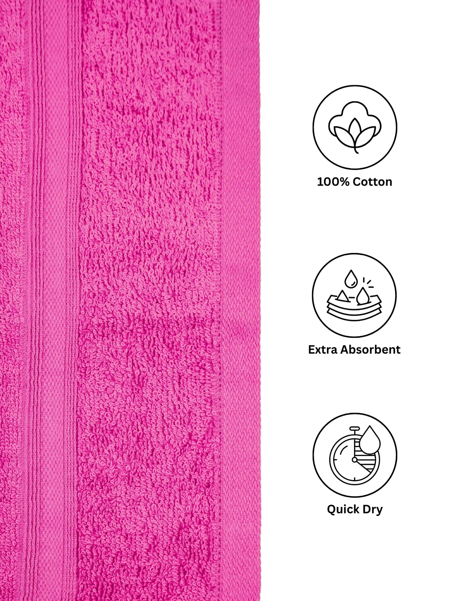 AtoZ Home Decor Home Essential 100% Cotton Hand Towels Pack of 2 (40x60 CM)