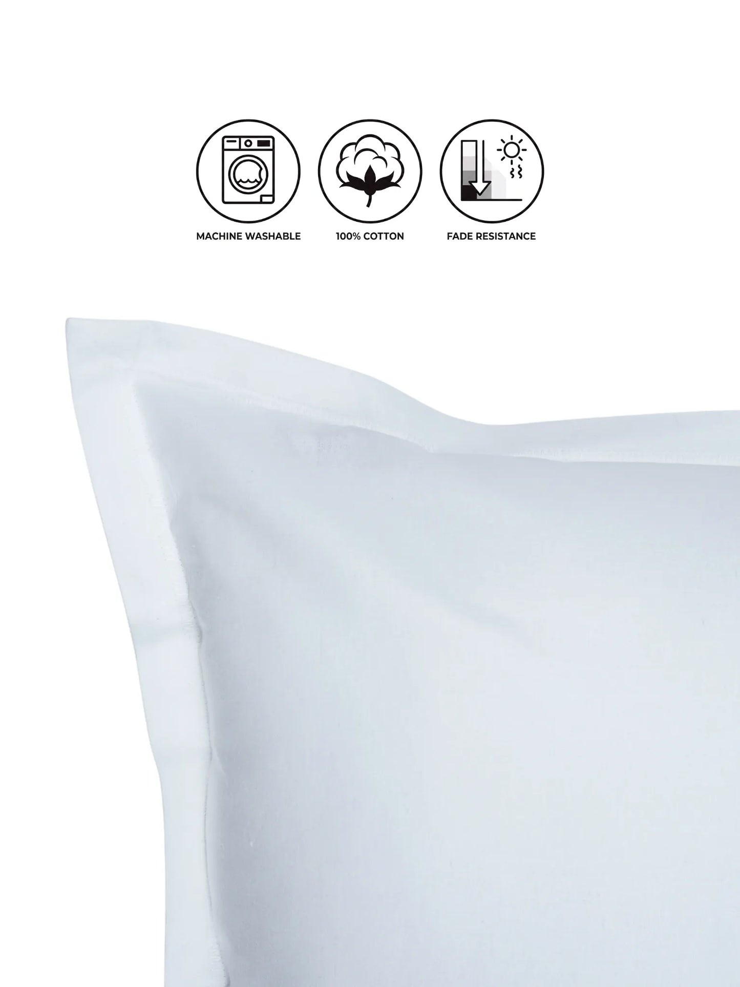 AtoZ Home Decor 100% Cotton Pillow Cover Flange Border (68 x 45 cm)