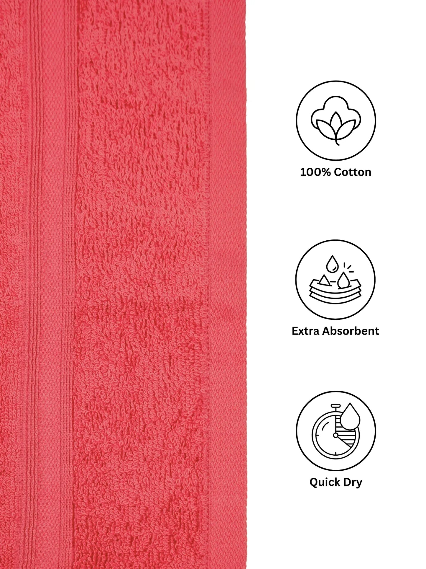 AtoZ Home Decor Home Essential 100% Cotton Hand Towels Pack of 2 (40x60 CM)