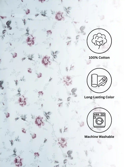 AtoZ Home Decor Royal Floral Check Reversible Cotton Double Dohar (224 x 240 cm)
