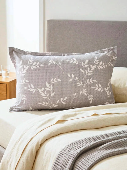 Atoz Home Decor Leaves Printed Cotton Pillow Covers (Set of 1 & 2)