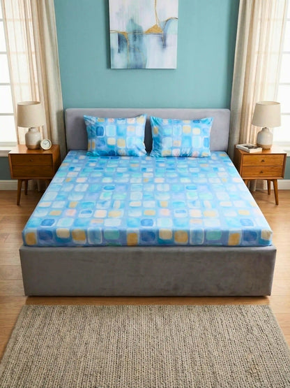 Essenze Digital Cotton Queen Size Bedsheet Set (300 TC)