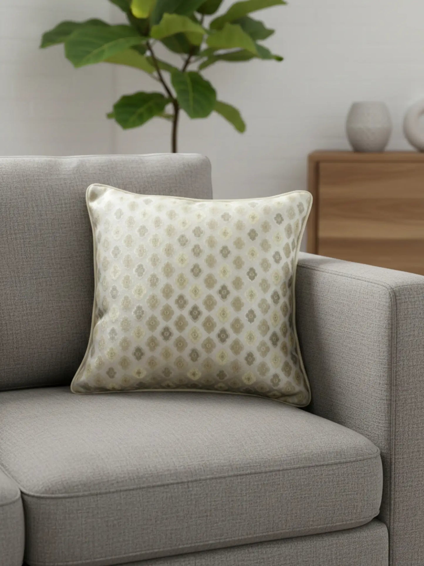 Printed Geometric Cushion Covers with Hidden Zipper (Set of 5)
