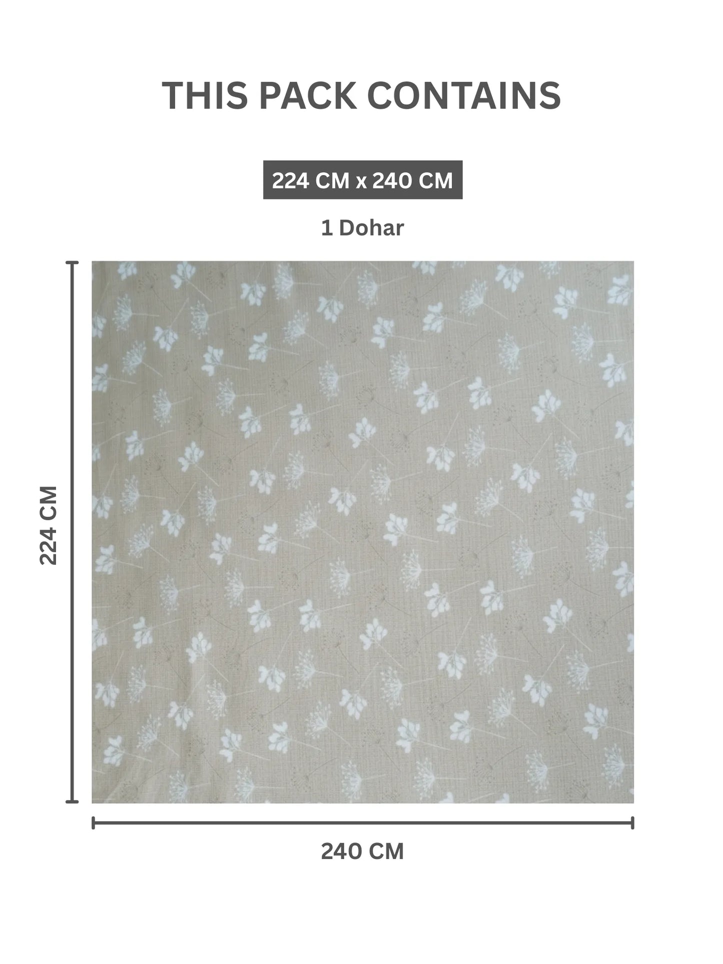 AtoZ Home Decor Royal Twig Reversible Cotton Double Dohar (224 x 240 cm)