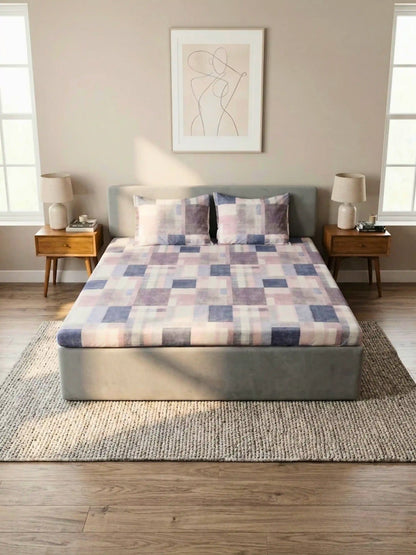 Essenze Digital Cotton Queen Size Bedsheet Set (300 TC)