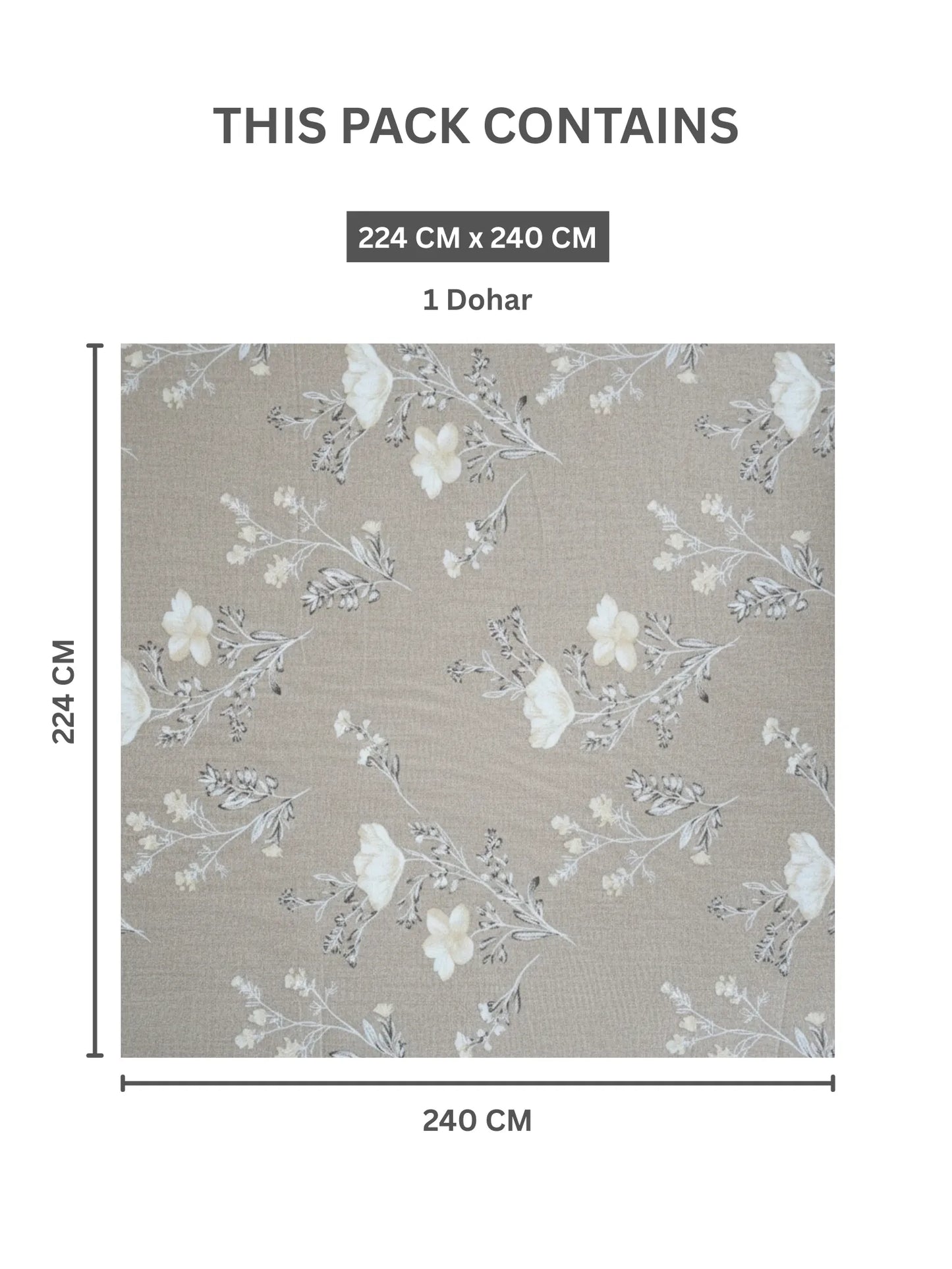 AtoZ Home Decor Royal Sonja Reversible Cotton Double Dohar (224 x 240 CM)