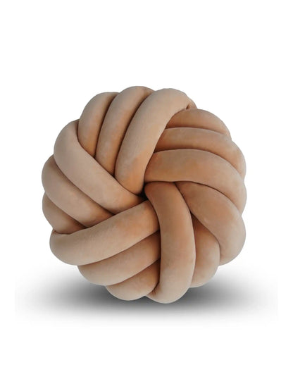 Round Knotted Cushion Ball Pillow – Soft Decorative Sofa & Bed Accent