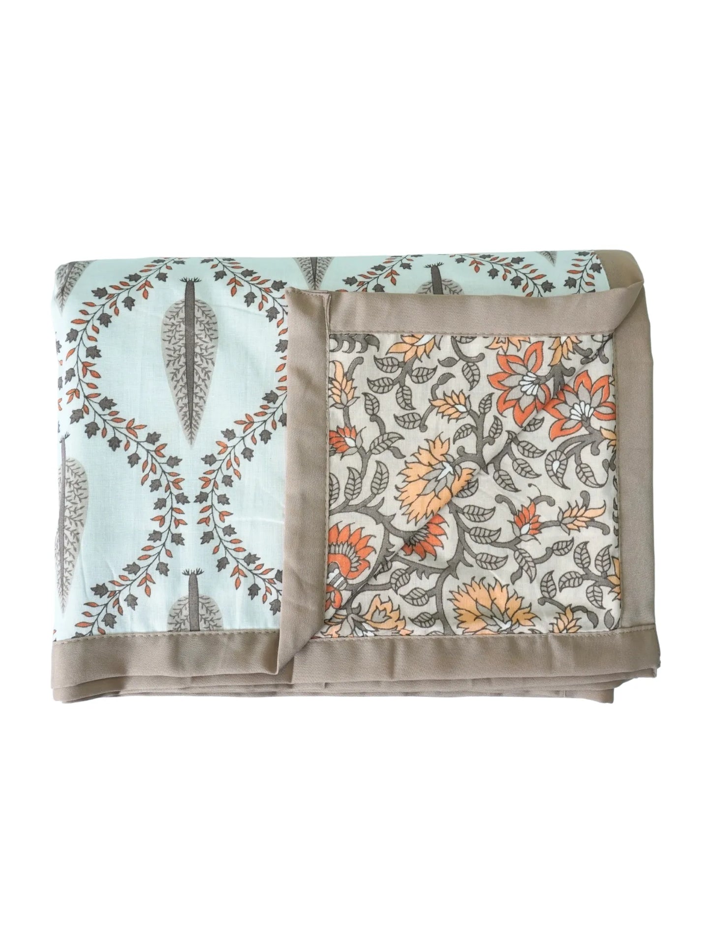 AtoZ Home Decor Royal Motif Reversible Cotton Single Dohar (147 x 220 CM)