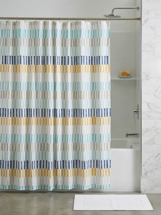 AtoZ Home Decor Waterproof Shower Curtain with Hooks (Multi-Pattern Collection)
