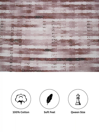 Essenze Digital Cotton Queen Size Bedsheet Set (300 TC)