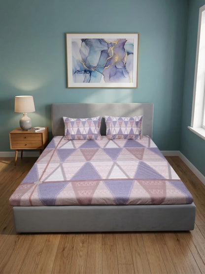 Essenze Digital Cotton Queen Size Bedsheet Set (300 TC)