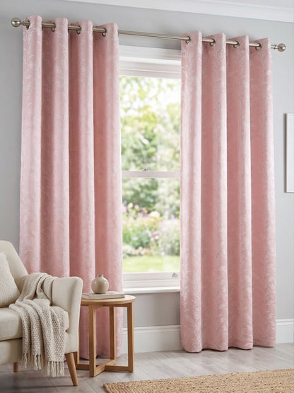 AtoZ Home Decor Jacquard Fern Embroidery Curtain (Multiple Sizes & Colors)