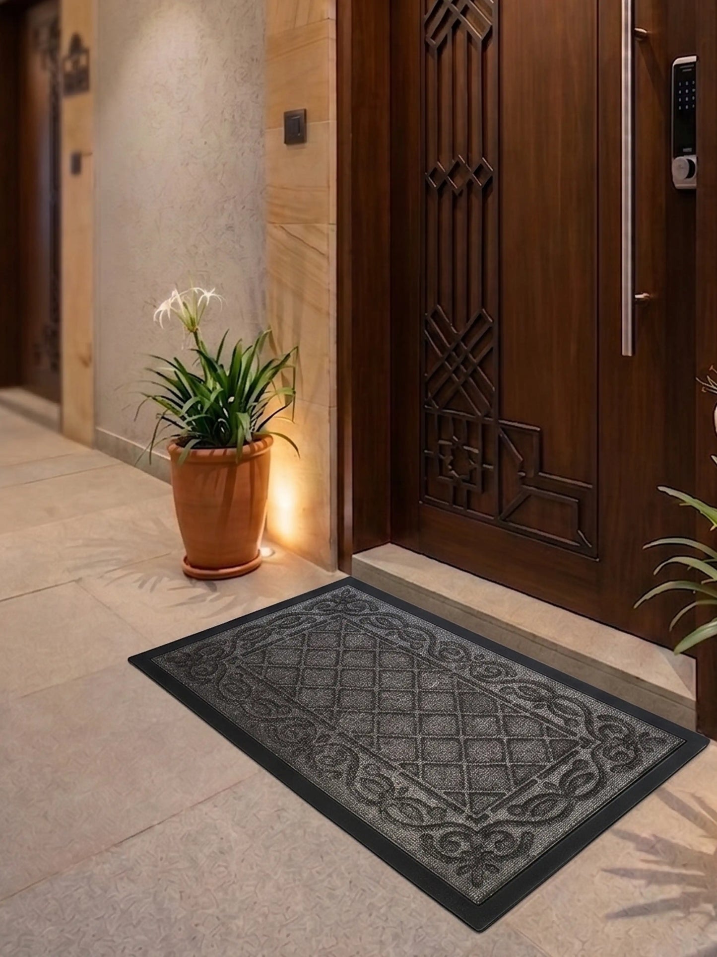 AtoZ Home Decor Tristan Ribbed Doormat (75x45 cm, Available in Multiple Colors)