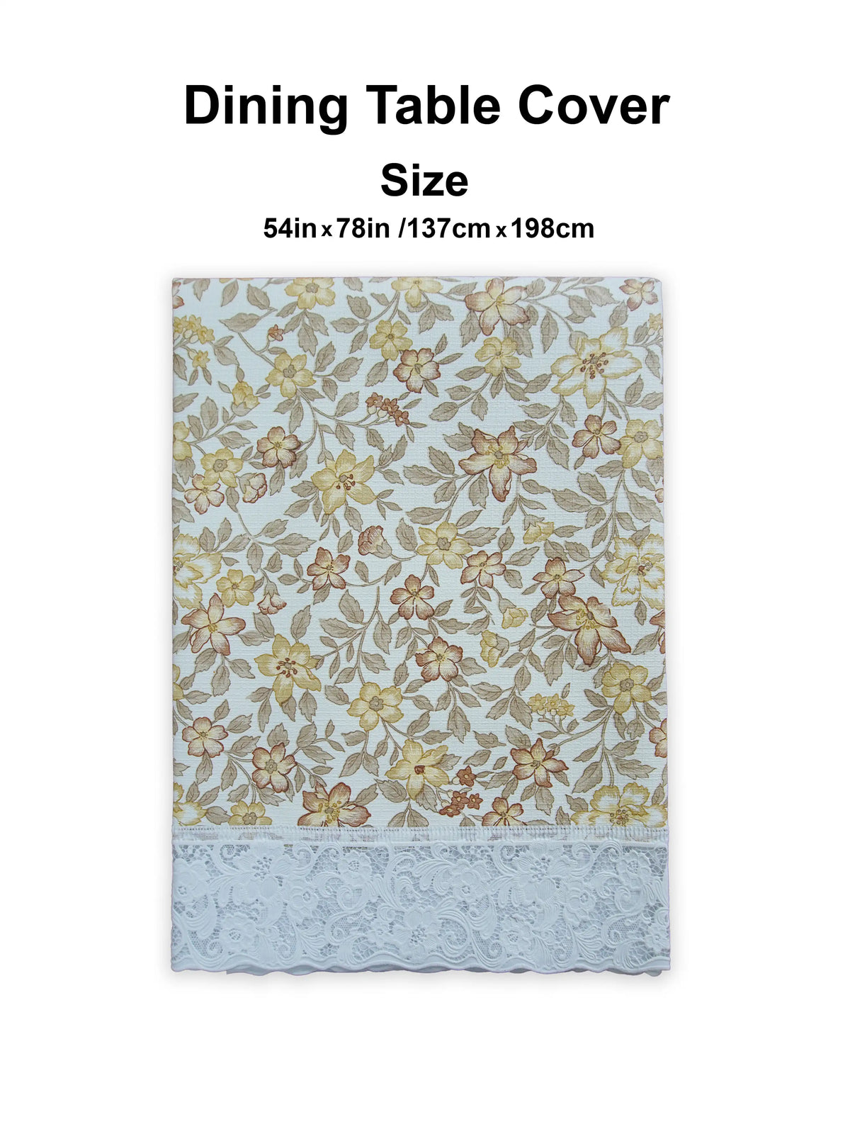 Freelance Tuscany Plastic Dining Table Cover | Beige Floral 54x78
