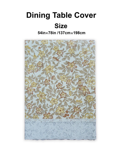 Freelance Tuscany Plastic Dining Table Cover | Beige Floral 54x78