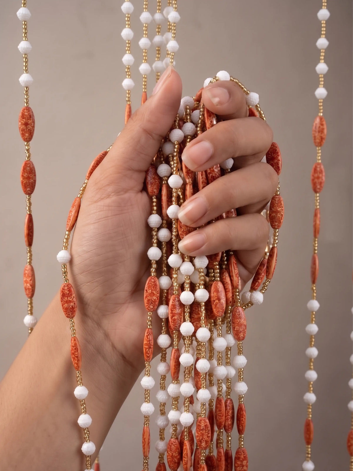 Atoz Home Decor Oval Pendant Beaded Room Divider| 4x7 ft