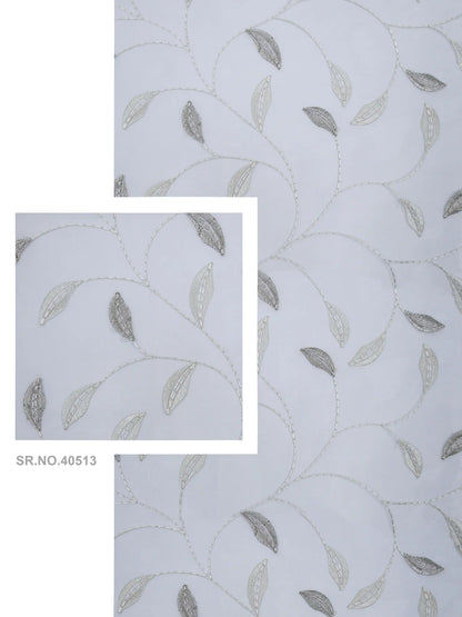 Evabella Embroidered Leaf Vine Sheer Grommet Curtains | 100% Polyester