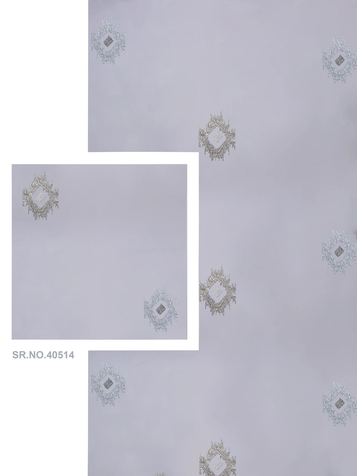 Evabella Embroidered Geometric Diamond Sheer Grommet Curtains | 100% Polyester