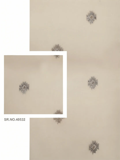 Evabella Embroidered Geometric Diamond Sheer Grommet Curtains | 100% Polyester