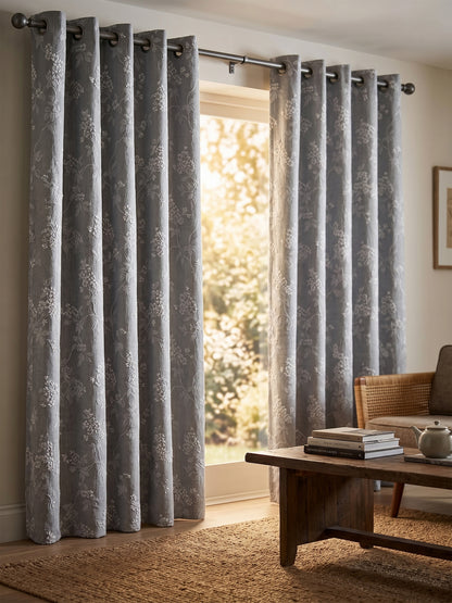 AtoZ Home Decor Floral Window & Door Curtains (Multiple Sizes & Colors)