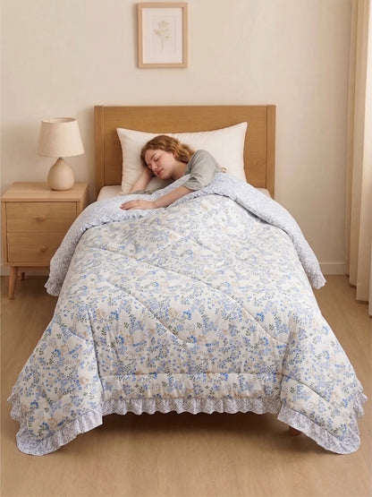 Metropolis Floral Lightweight & Ultra-Soft Single Bed Comforter Cum AC Blanket(60x90 Inch)