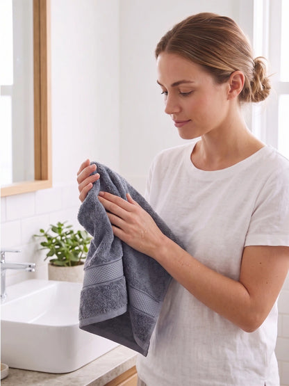 AtoZ Home Decor Bamboo Hand Towel Set (40x60 CM)