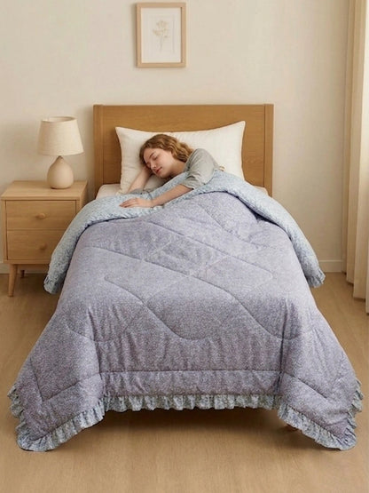 Metropolis Floral Lightweight & Ultra-Soft Single Bed Comforter Cum AC Blanket(60x90 Inch)