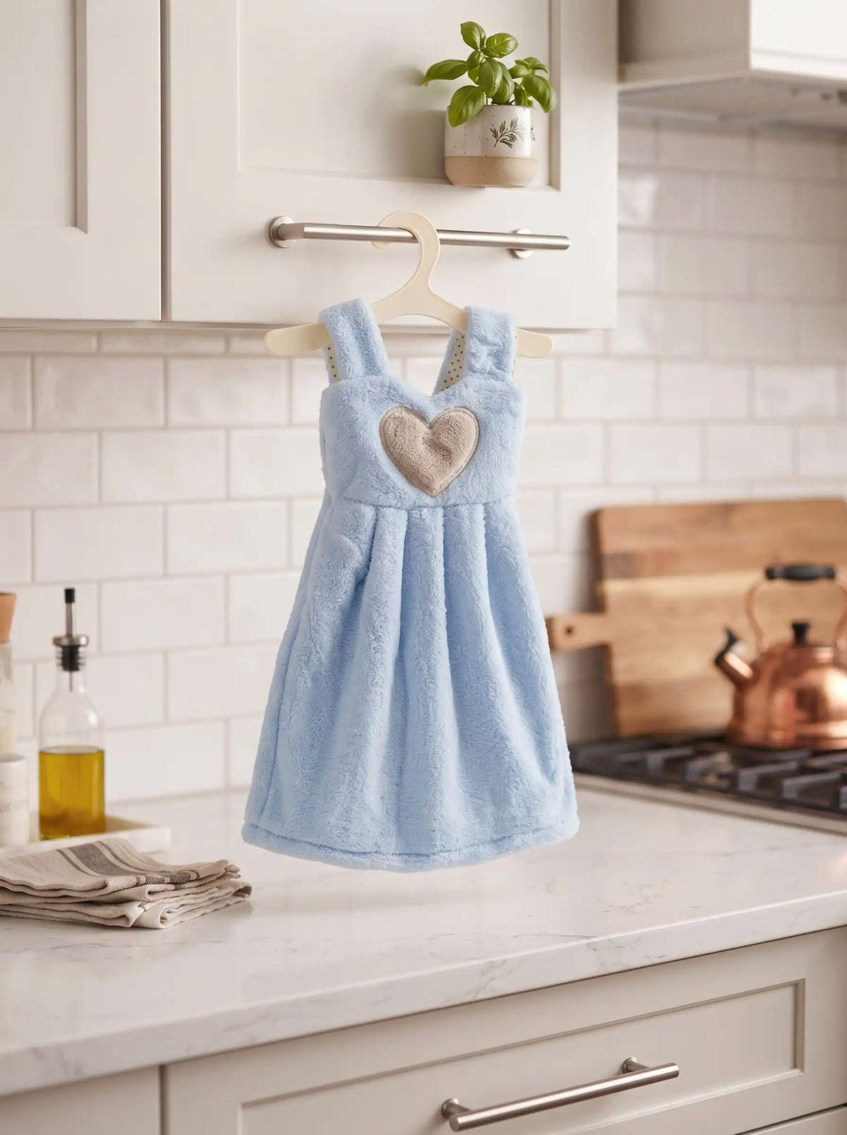 AtoZ Home Decor Cute Dress-Shaped Quick Dry Hand Towel for Kitchen & Bath | Pack of 1 or 2